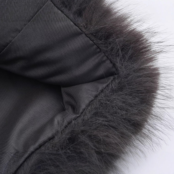 Damer fashionable faux fur jacket Stilla