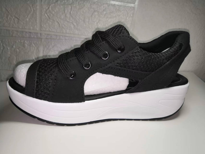 Dame nan Sneakersandal med plateau sål og åndbart netvæv Skovae