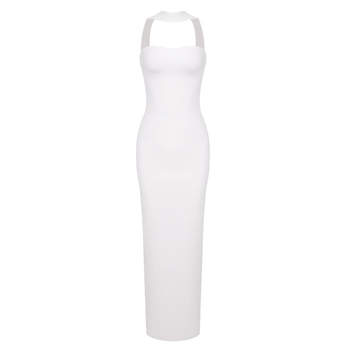 Dame Figurtilpasset Maxikjole med elegant Halterneck-design Stilla