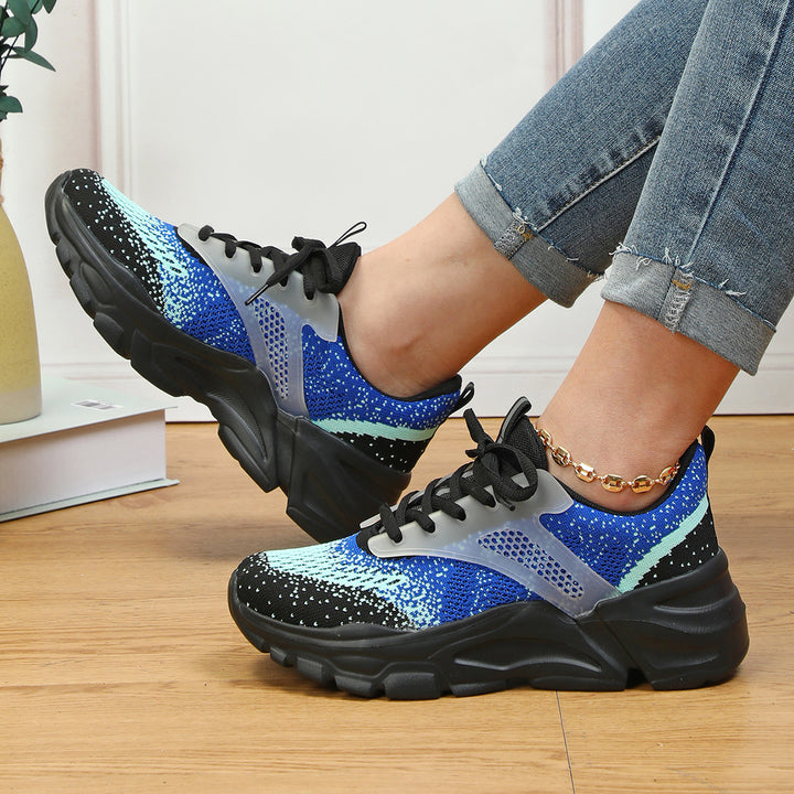 Dame Sporty løbe- og fritidssneakers med højdæmpende såleprofil og åndbart overmateriale Stilla