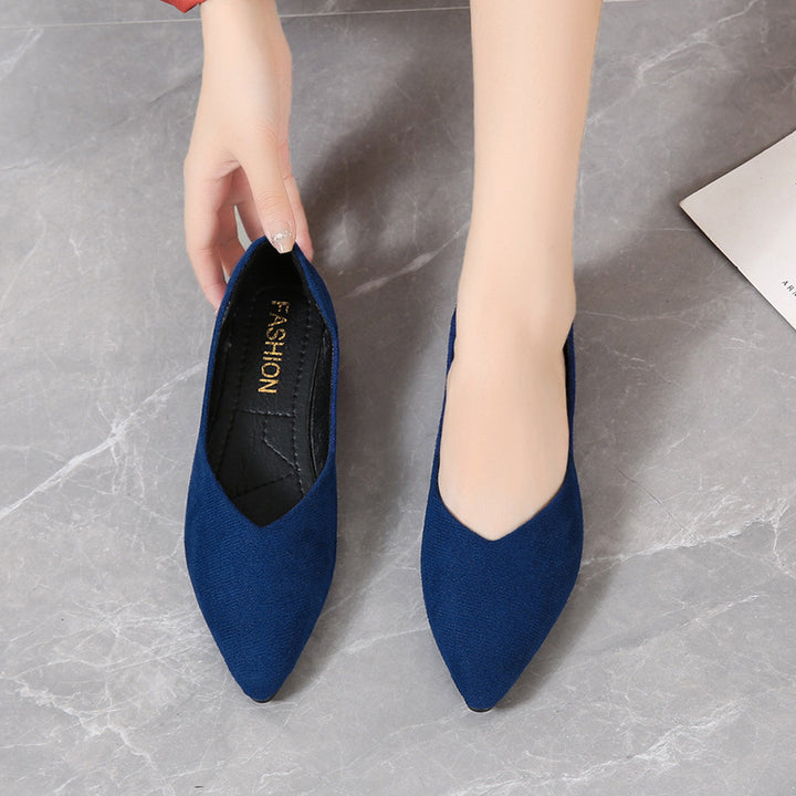 Dame elegante spids Ballerinas med blødt overmateriale og skridsikker sål Stilla