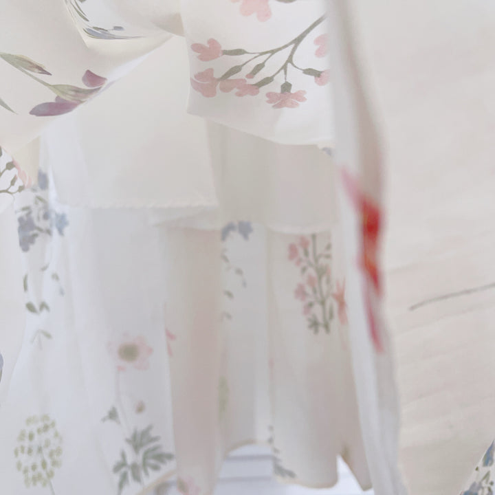 Dame Floral Trappe Midi Nederdel Stilla