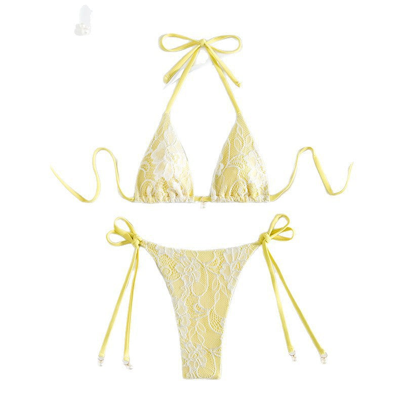 Dame Elegant Spids-Bikini-Sæt med justerbare stropper Skovae