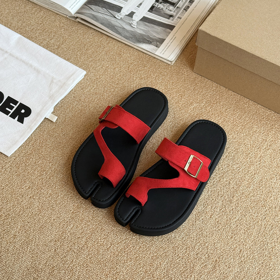 Femme Casual Tå Sløjfe Slide Sandaler med justerbar Rem Stilla