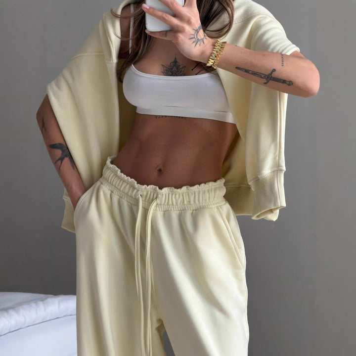 Kvindernes oversized sweatshirt med afslappet pasform og brede manchetter