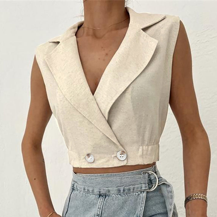 Dame udenærmet Blazer med smart dobbeltknaplukning og moderne snit Stilla