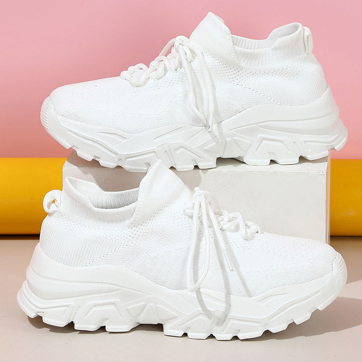 Damer Chunky Run-sneaker med åndbart strik-overmateriale Stilla