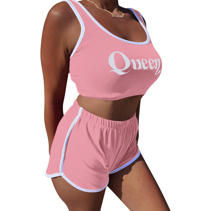 Dame Sportsligt Crop-Top og Shorts Sæt Stilla
