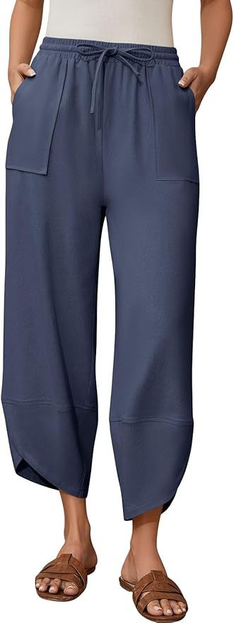 Dame moderelaxed fit bukser med elastisk talje og praktiske lommer Stilla