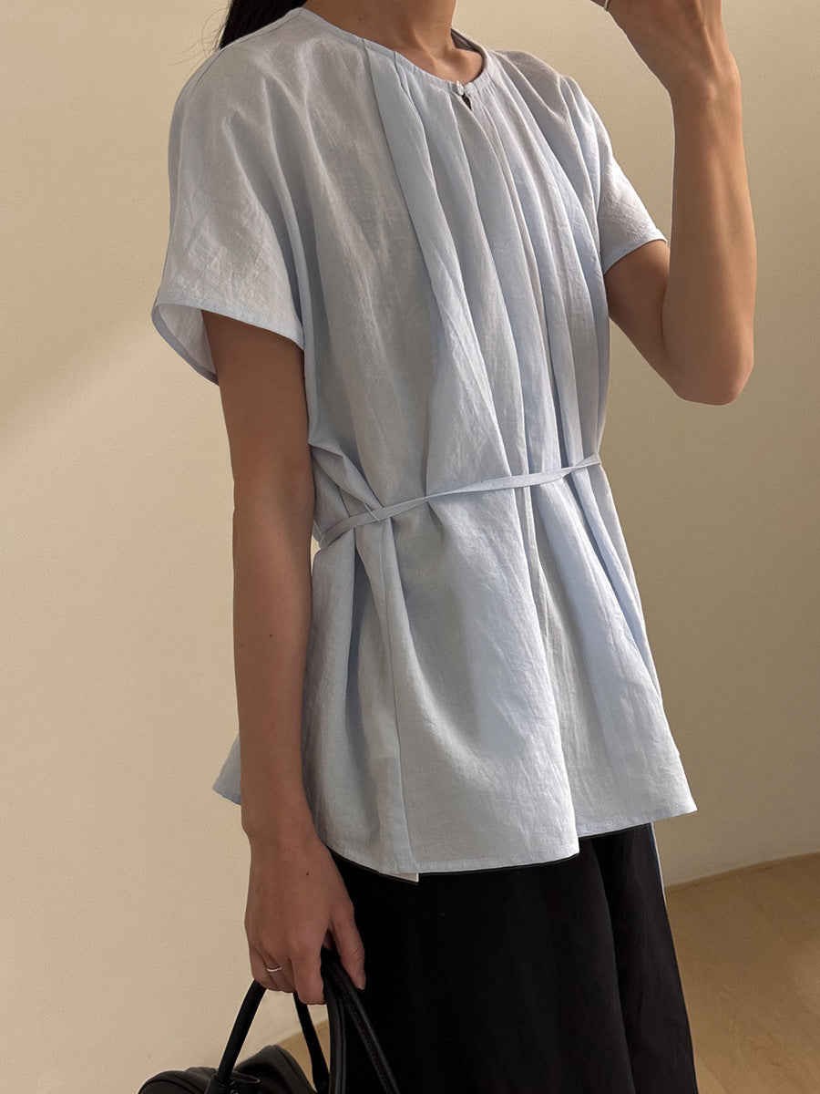 Dame komfortabelt Kaftan-overdel med elastisk talje bånd og moderne snit Stilla