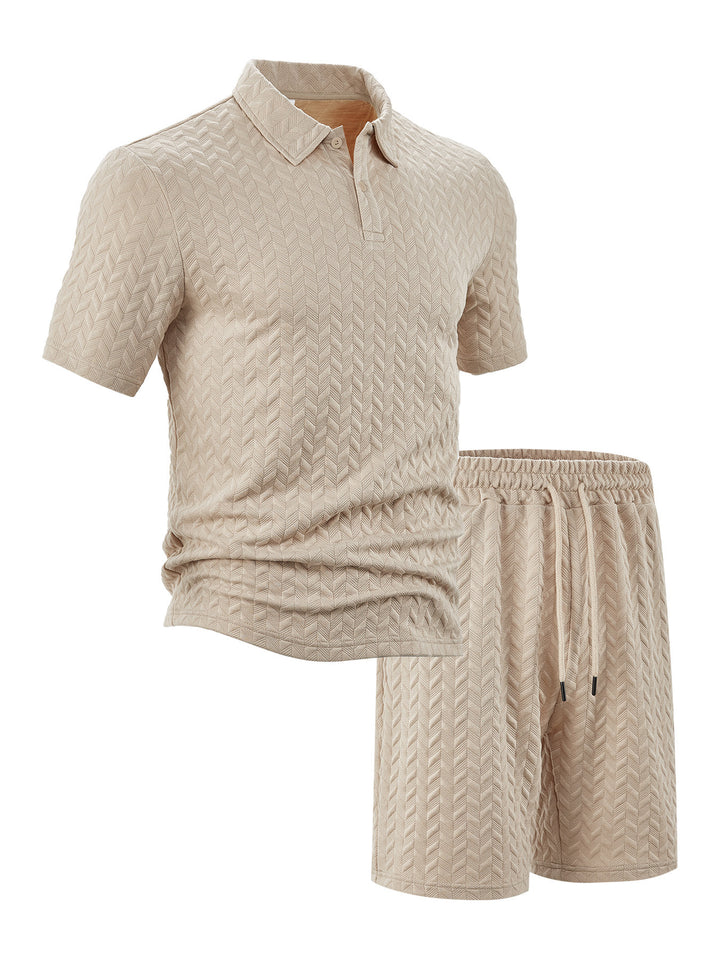 Herrer fritids polo og shorts sæt Stilla