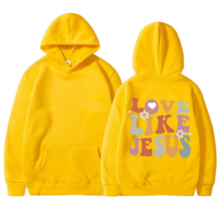 Kvindernes hyggelige hoodie med inspirerende print Skovae