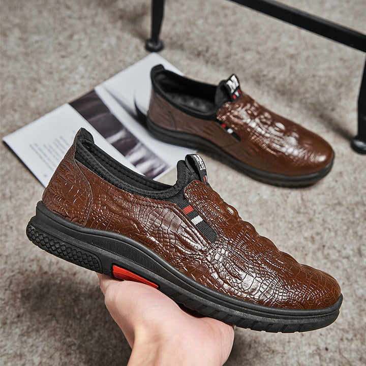 Herrer Fritid Slipper Sneakers med Krokodilletekstur Stilla