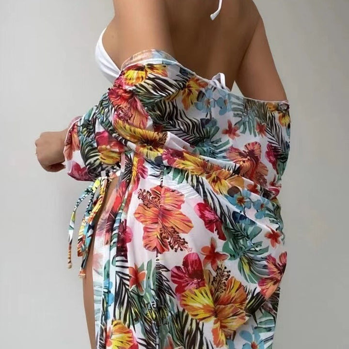 Dame Højskåret Bikini sæt med florale mønstre og diskret farvekontrast Stilla