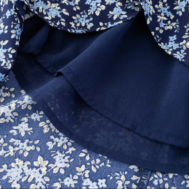 Dame Maxikjole med justerbare spaghetti-stropper og blomsterprint Stilla