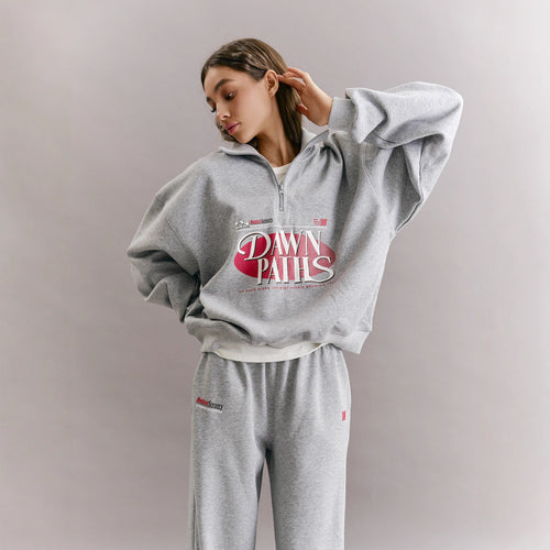 Kvinders afslappede sæt med lynlås hættetrøje og brede sweatpants Stilla