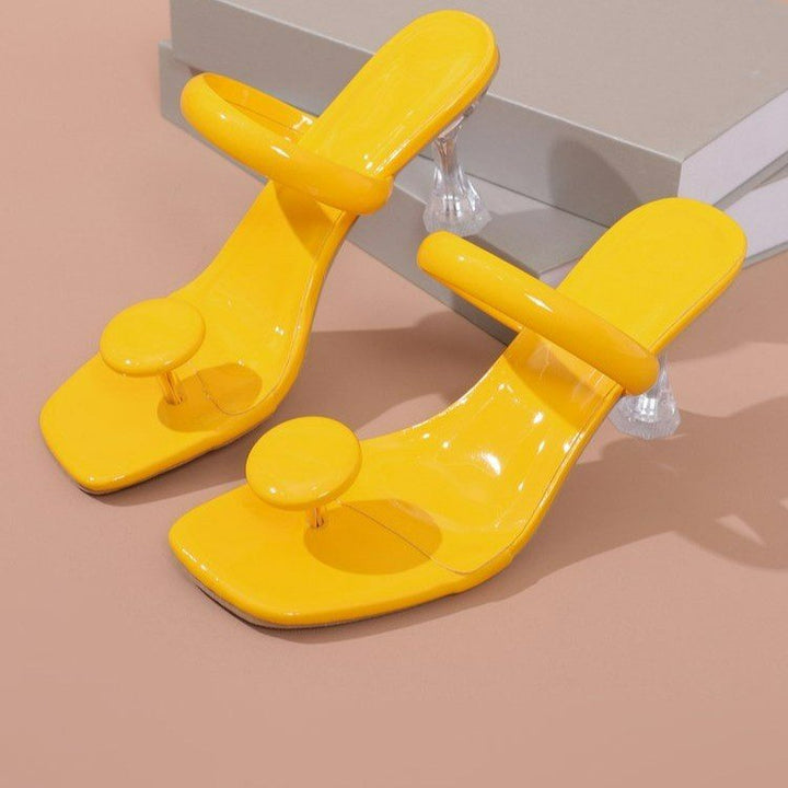 Dame elegante sandaler med gennemsigtig hæl og moderne design Stilla