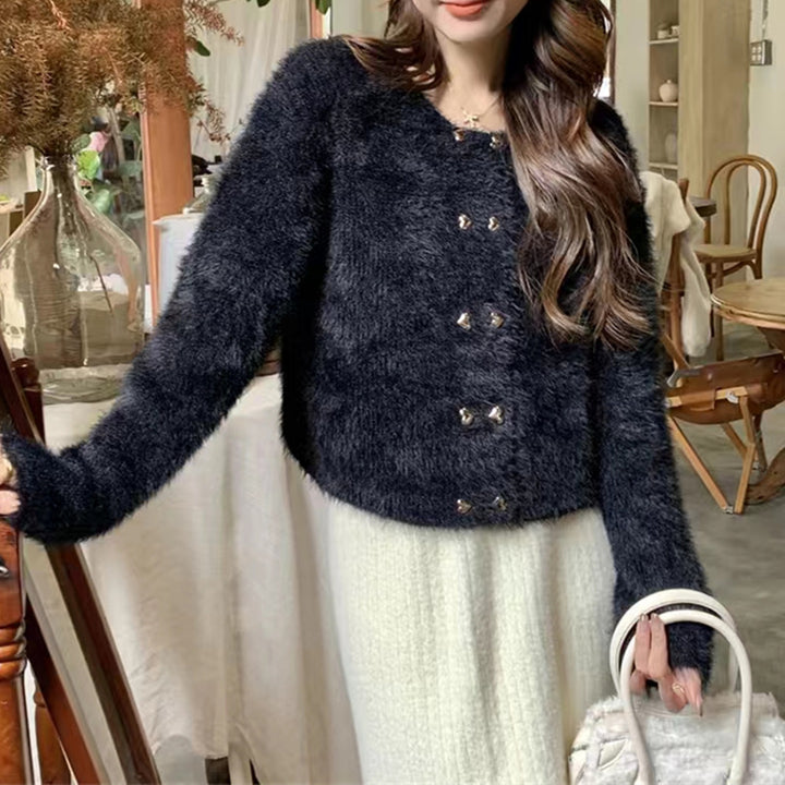 Kvinders hyggelige cardigan med dekorative knapper Stilla
