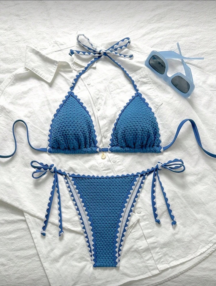 Dame Triangel-Bikini med flæser Skovae