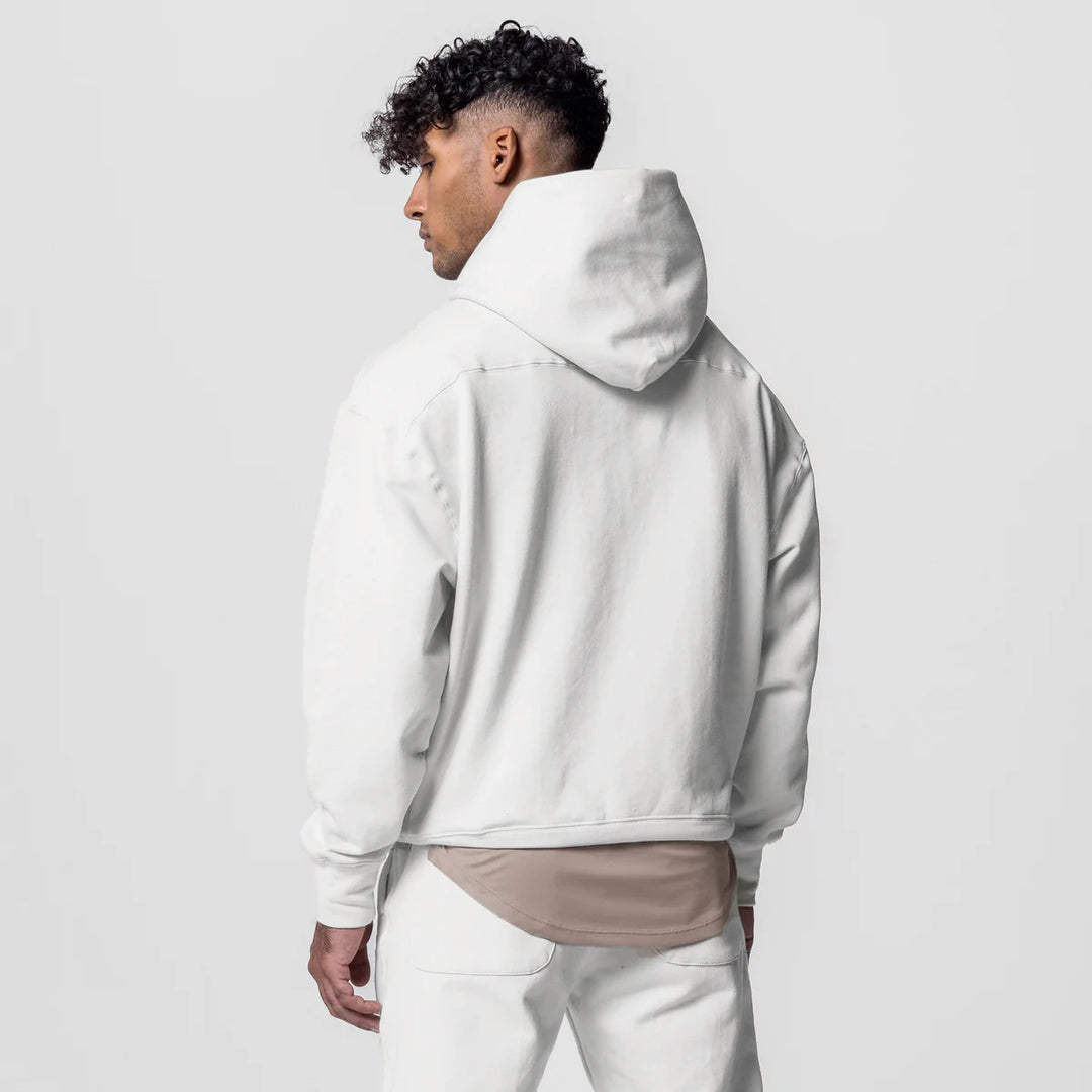 Herrer afslappet hoodie med kængurulomme Stilla