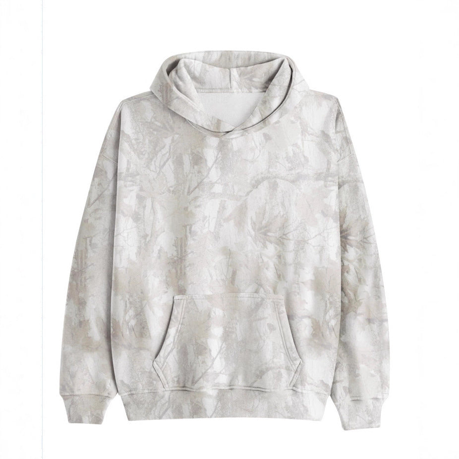 Unisex nan loose hoodie sweat med diskret blæremønster, dobbelt hætte uden snøre og kengurulomme Skovae