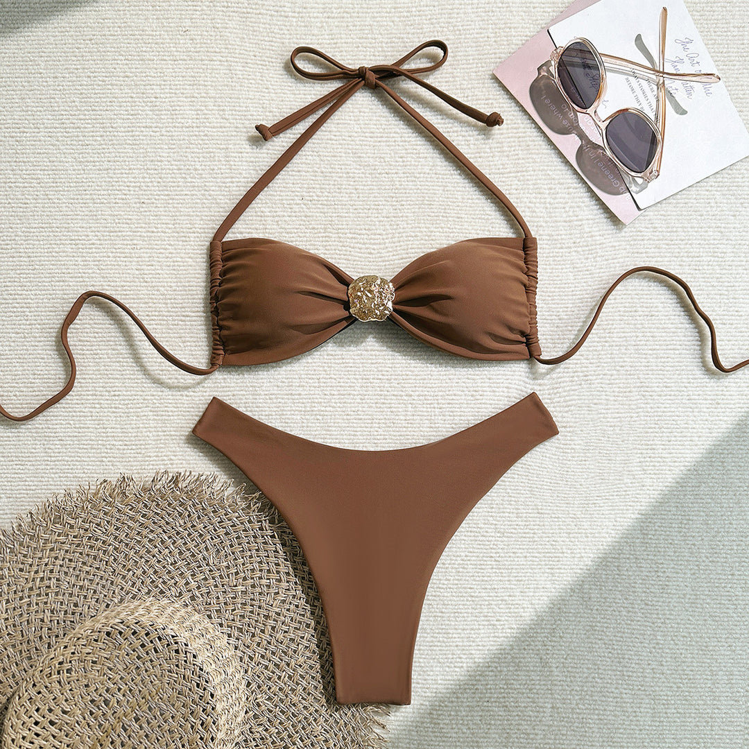Dame Glamourøs Monokini med stilige Cut-Outs Skovae