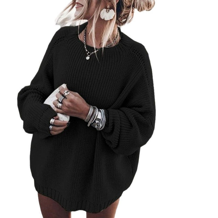 Dame Oversized Strikpullover Stilla