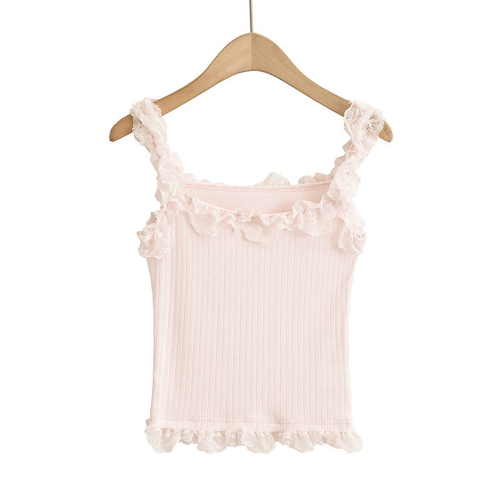 Dame ruffled skjorte med feminin struktur og elastisk bomuldsblanding Stilla