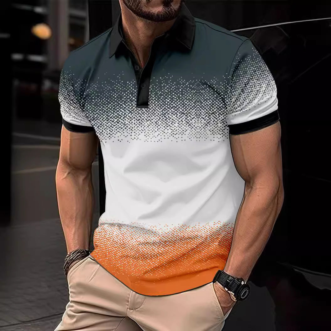 Herrer Dynamisk Gradient Polo-Skjorte Stilla