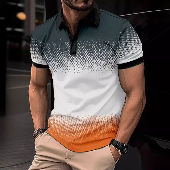Herrer Dynamisk Gradient Polo-Skjorte Stilla