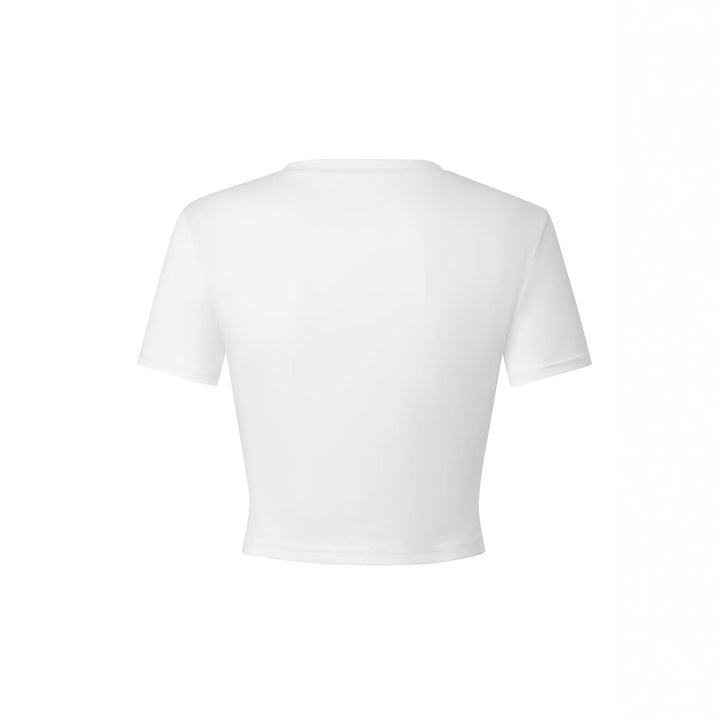Dame Funktions T-shirt med kreativ tekst Skovae