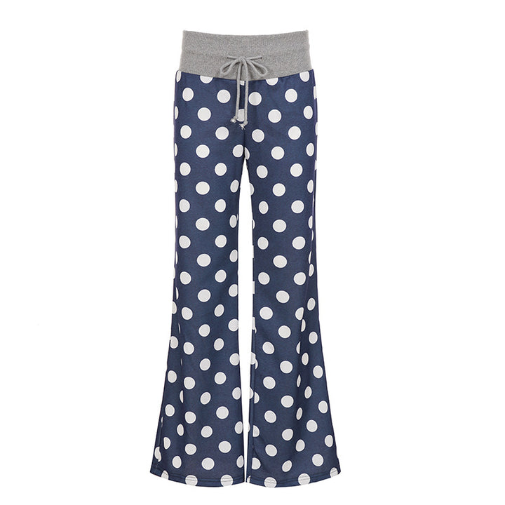 Dame fritidsbukser med løs pasform og farverigt polka dot design Skovae