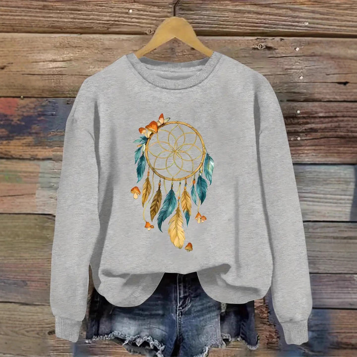 KVinders sweatshirt med kunstnerisk drømmefanger design Stilla