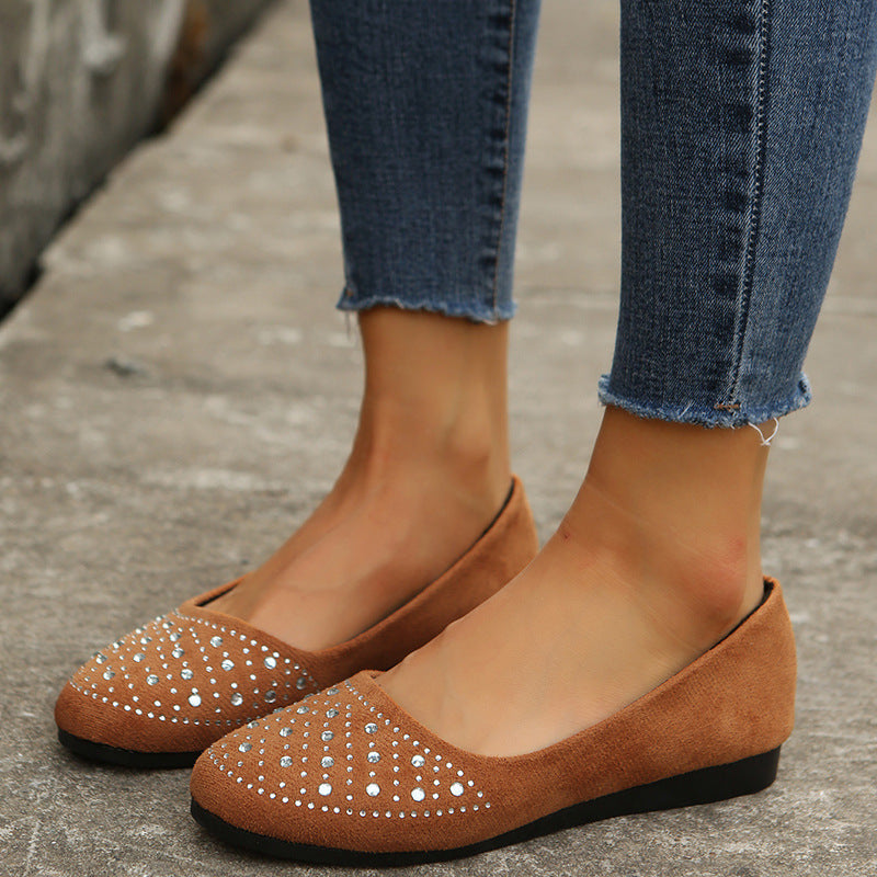 Dame Ballerinas med glitrende strassapplikationer Stilla