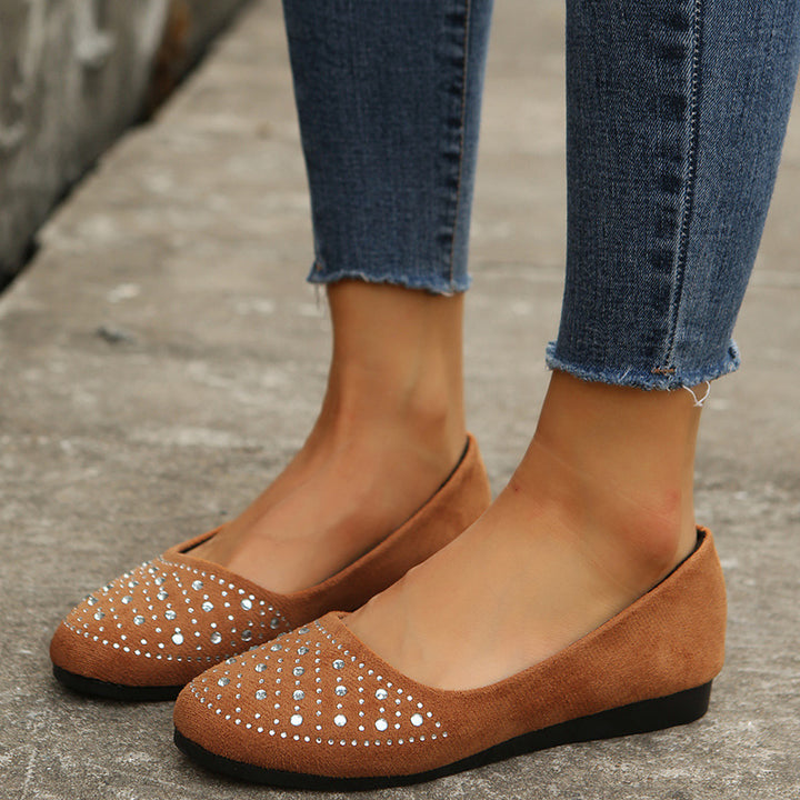 Dame Ballerinas med glitrende strassapplikationer Stilla