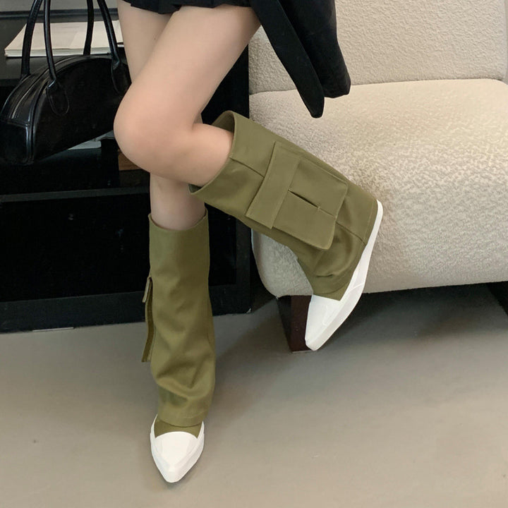 Dame over-knæ støvler med mode tekstur og elegant sneaker-stil Stilla