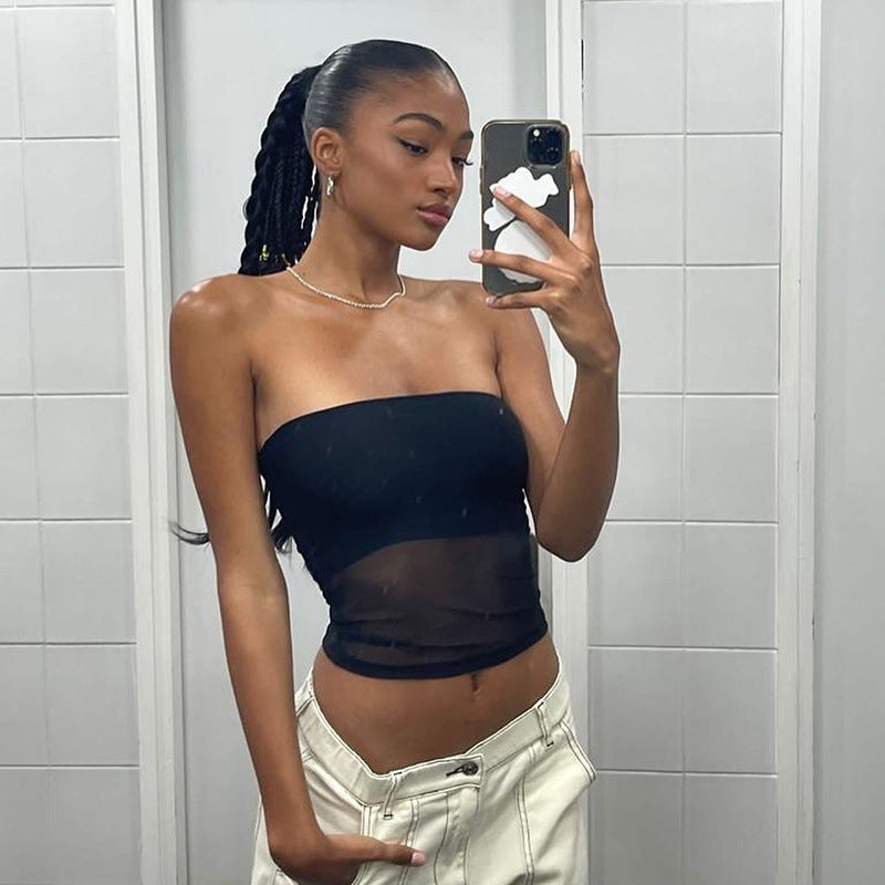 Dame Gennemsigtigt Bandeau-Top Stilla