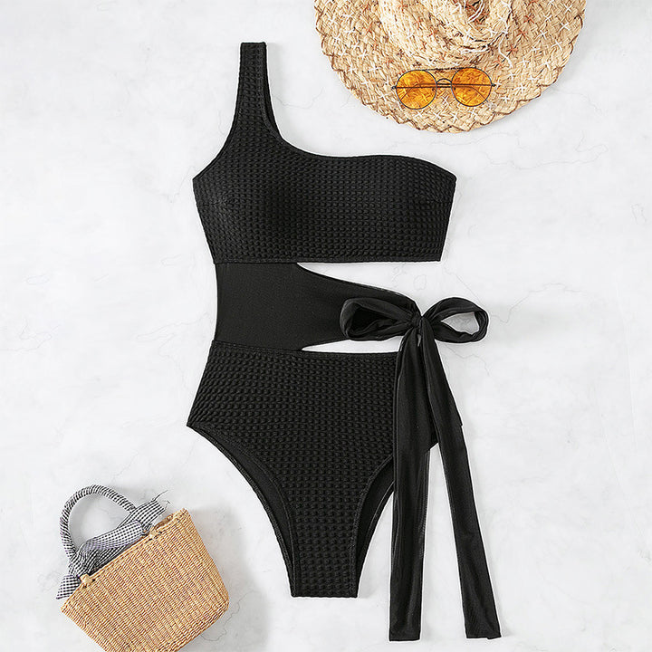 Dame Asymmetrisk Bikini med elegant indpakningslook Skovae