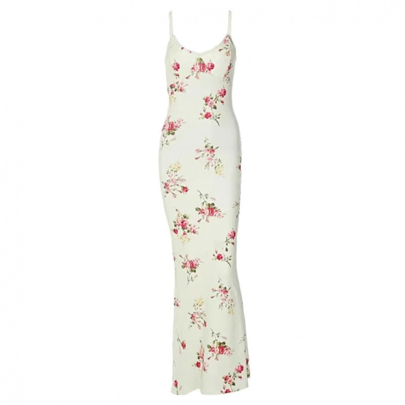 Kvinder Elegant Blomster Slip Maxi Kjole Stilla