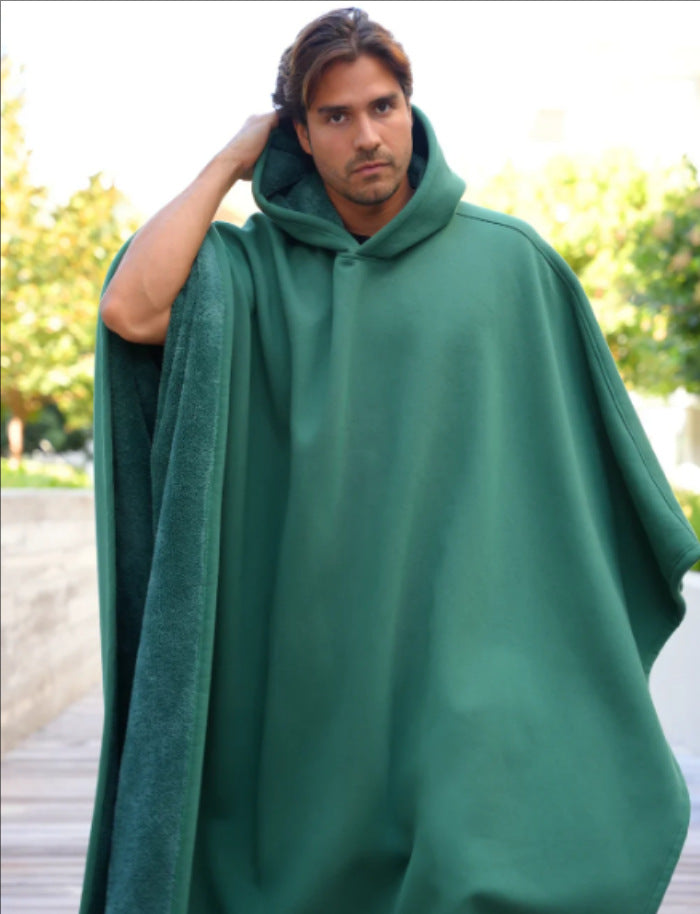 Dame multifunktionel poncho tæppe med hætte Stilla