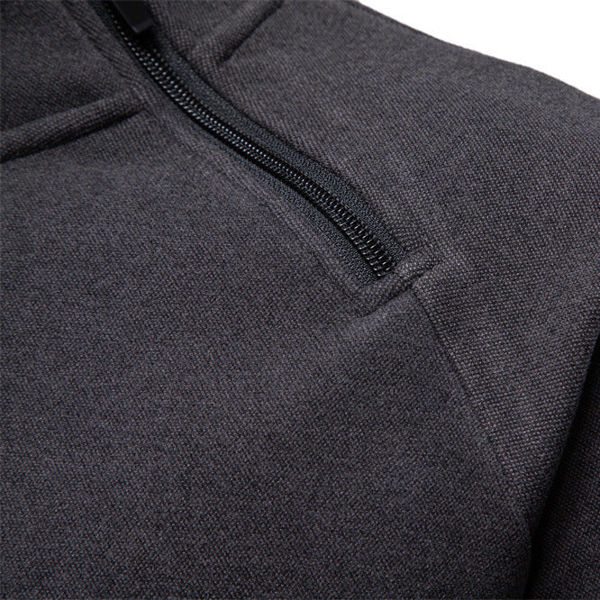 Herrer med ståkravepullover med asymmetrisk skulderlynlås og raglanærmer Skovae