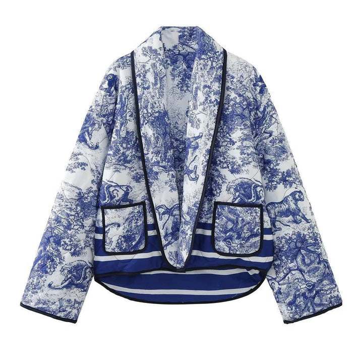 Kvinderne fashionable polstret jakke med elegant revers og praktiske lommer Stilla