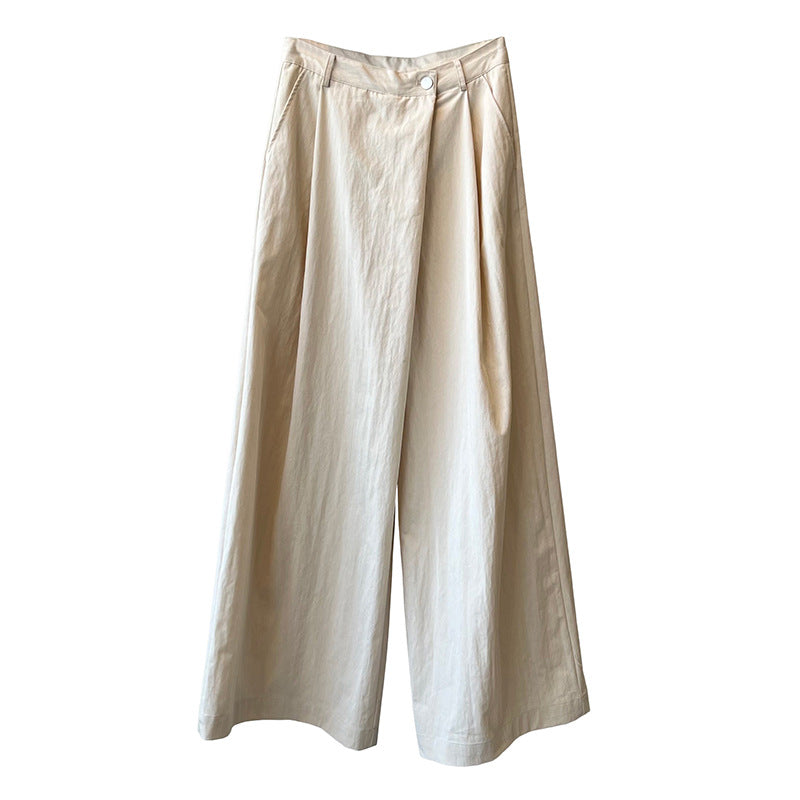 Dame bred Culotte-bukser med elegante foldedetaljer og høj talje pasform Stilla