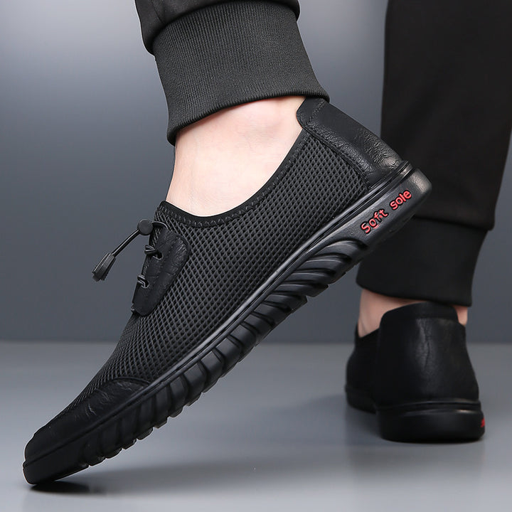 Herrer Åndbare Fritids-Sneakers med fleksibelt netdesign og skridsikker sål Stilla