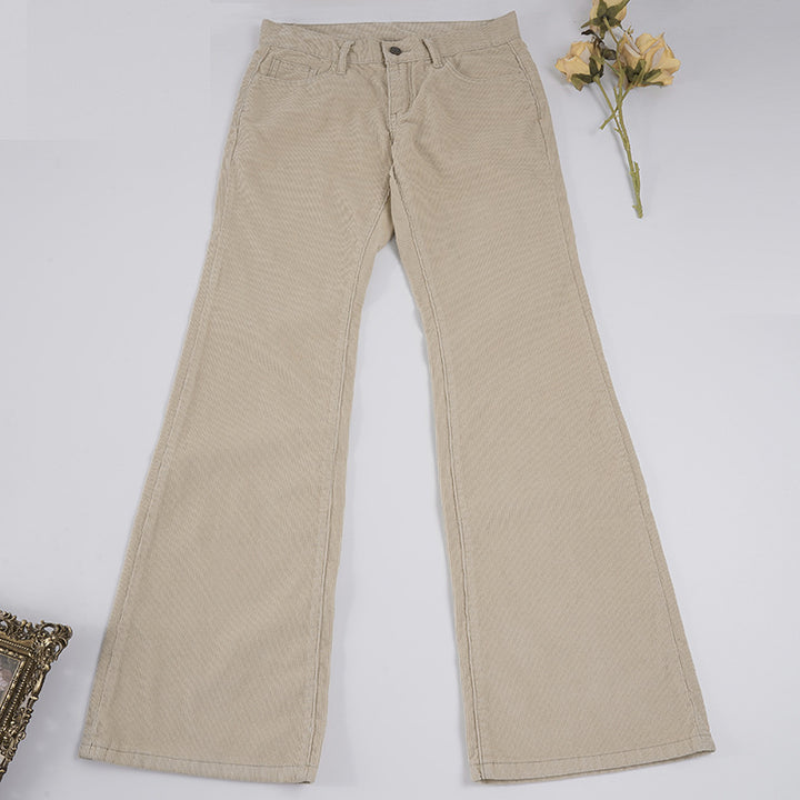 Dame flared jeans med klassisk high-waist skæring og trendy detaljer Skovae
