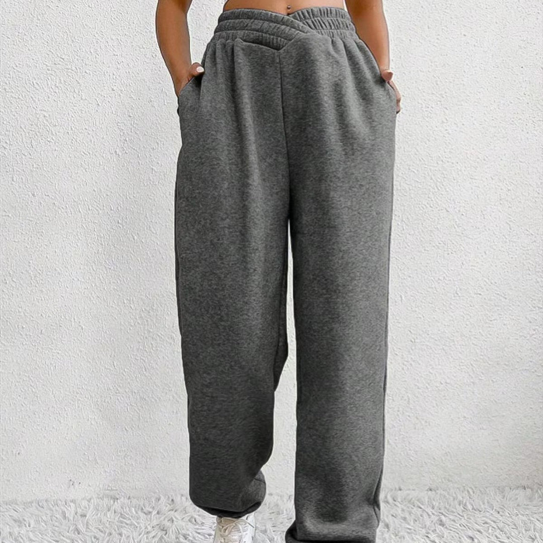Damer Behagelige Sweatpants med Gummibånd og Praktiske Lommer Stilla