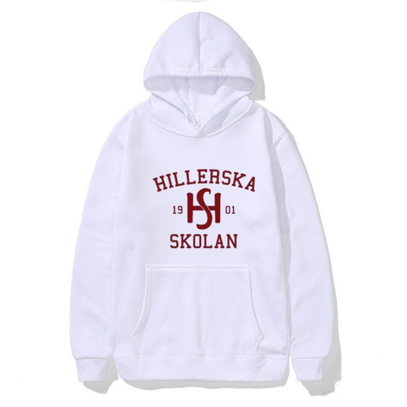 Kvinders hætte sweatshirt med klassisk skolemotiv og hyggelig indvendig for.