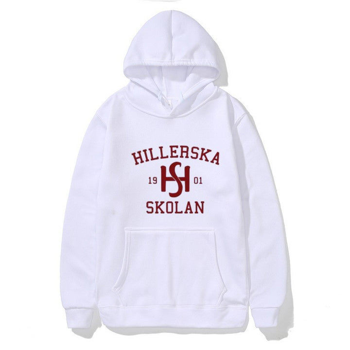 Kvinders hætte sweatshirt med klassisk skolemotiv og hyggelig indvendig for.