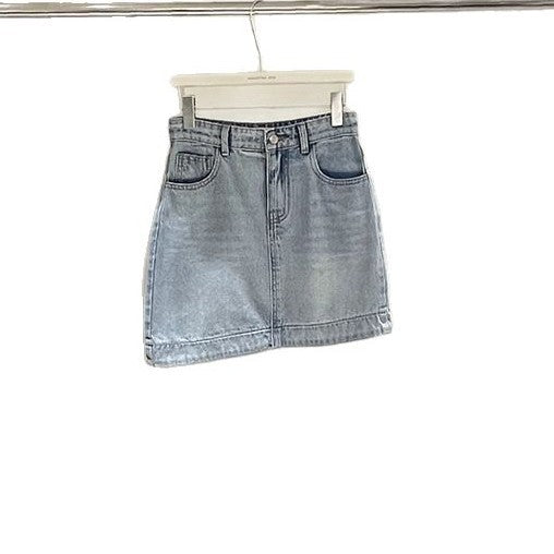 Damer Denim-miniskørt med høj talje og moderne detaljer Stilla