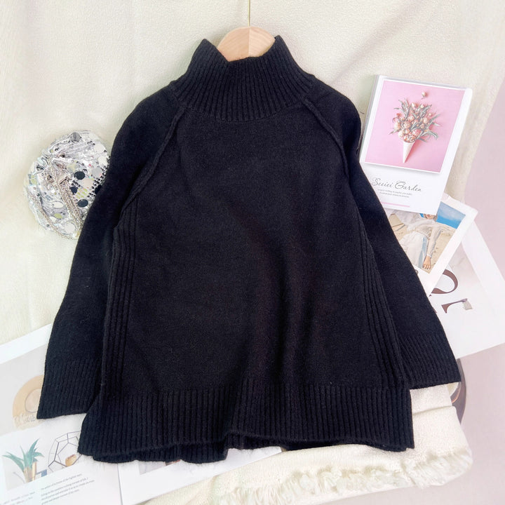Kvinders moderigtige oversized sweater med struktureret ståkrave Stilla